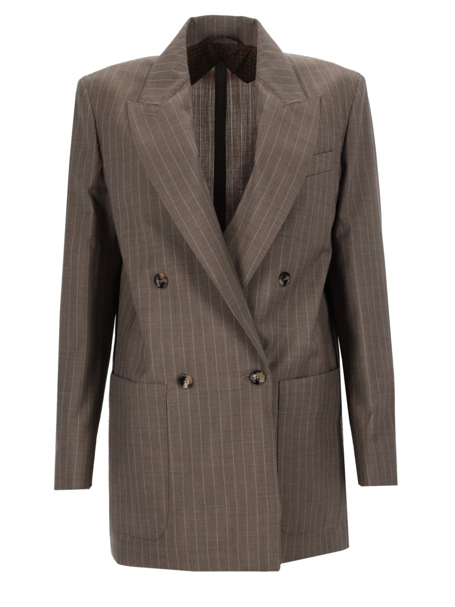 Blazer Steel Brown Virgin Wool Jacket