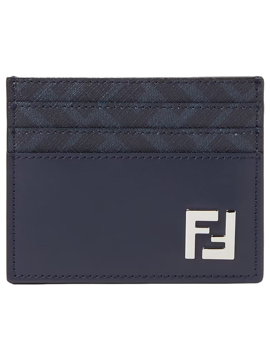 Leather Card Holder Blue Wallets & Purses
