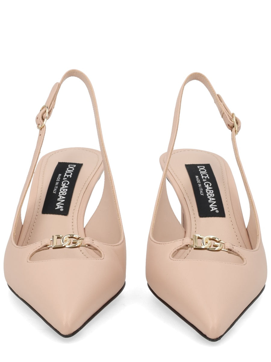 Lollo Slingback Sandals Nude Leather