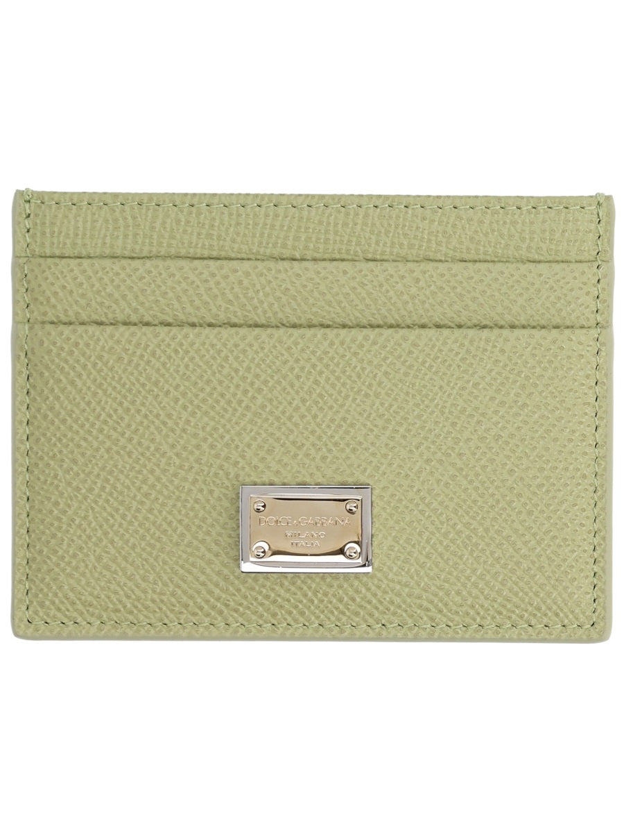 Leather Card Holder Green Wallets & Purses