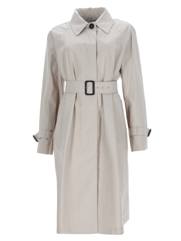 Trench Coat Anti-Drip Beige Cotton & Raincoats