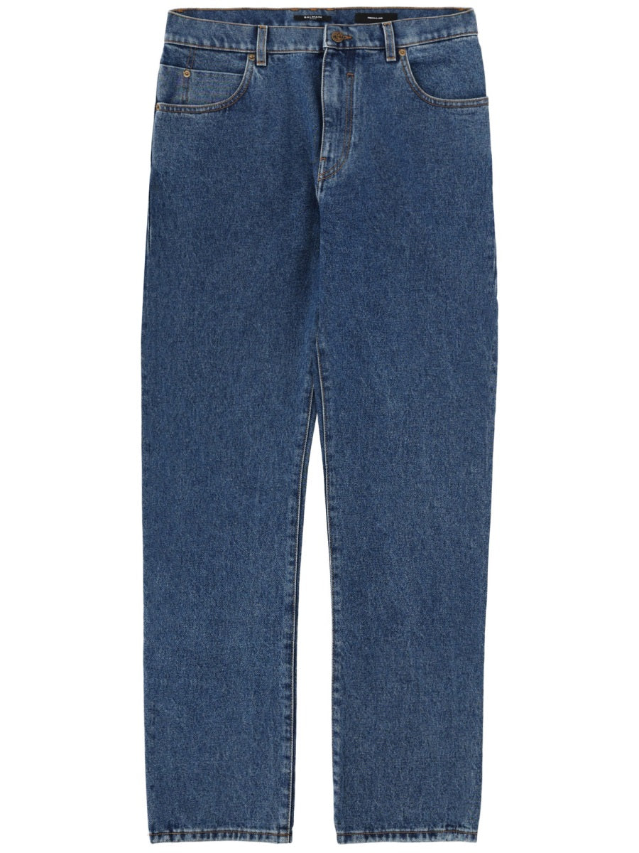 Straight Denim Jeans Cotton