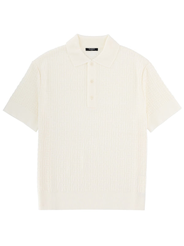 Merino Wool Polo Shirt White