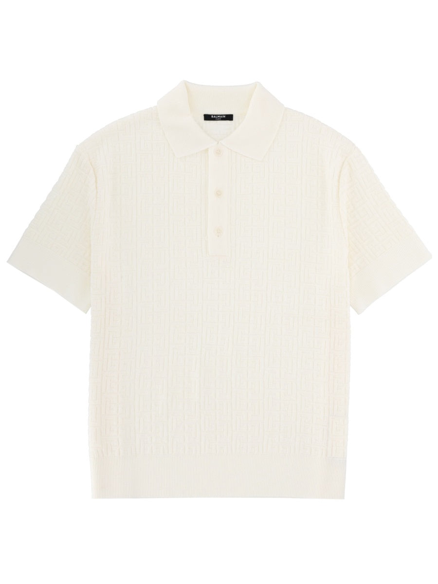 Merino Wool Polo Shirt White