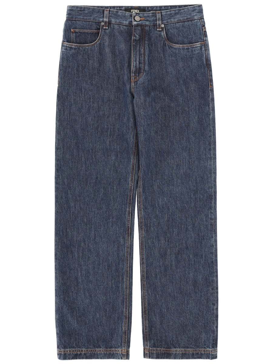 Regular Fit Blue Jeans Cotton