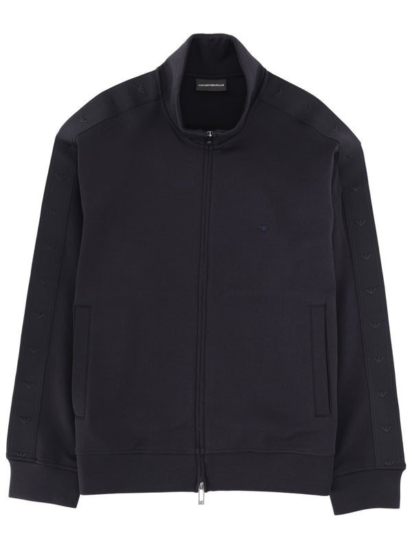 Zip Sweatshirt Blue Cotton Sweatshirts