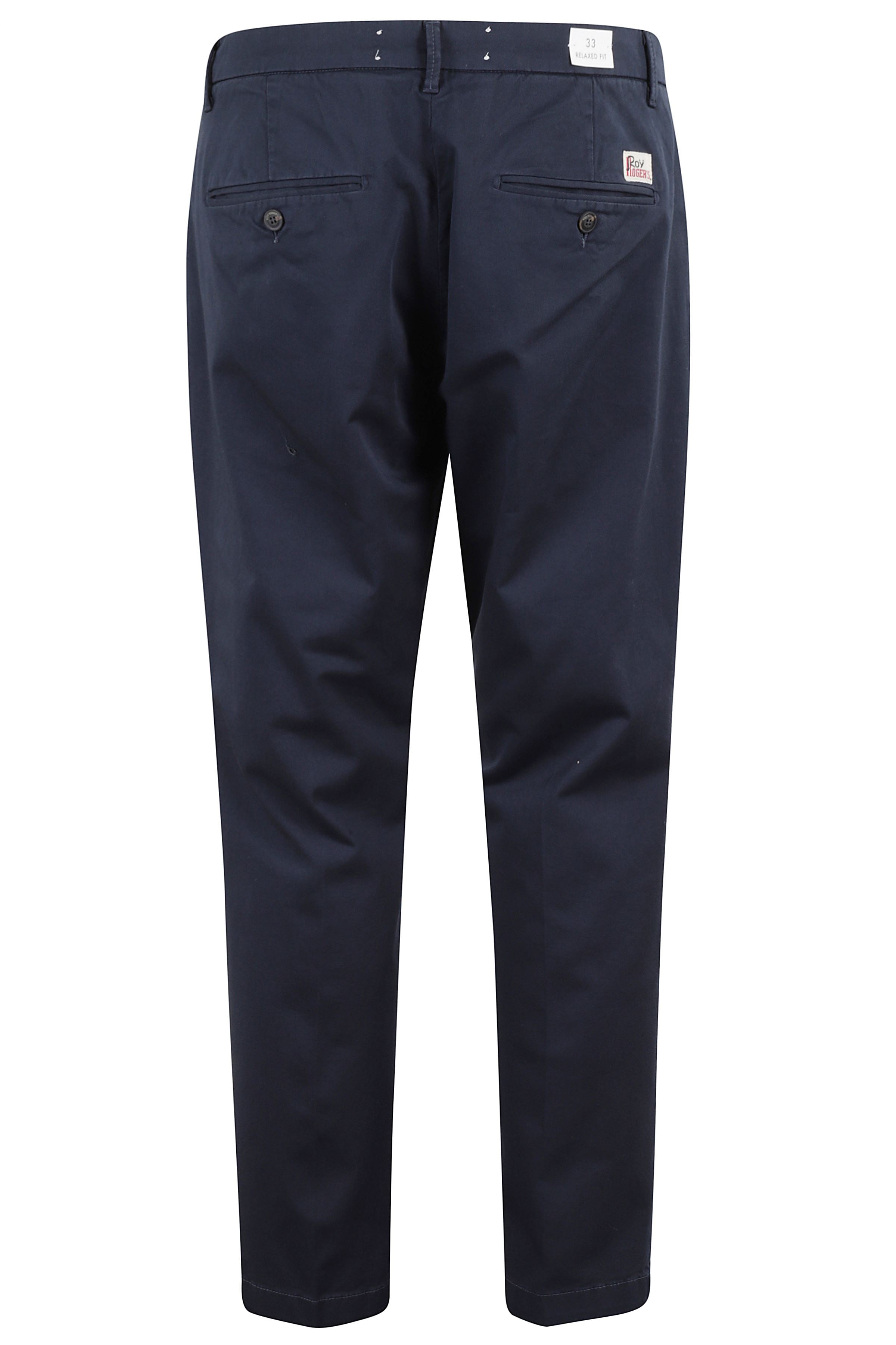 New Rolf Gabardina Elast Blue Cotone Elastan Pantaloni
