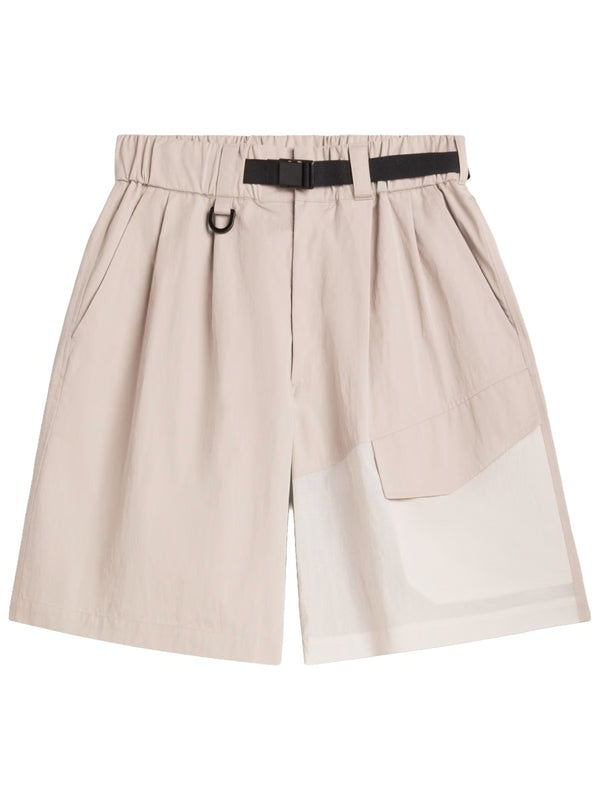 Belted Shorts Beige Cotton