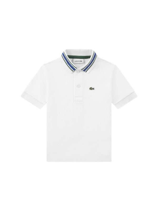Polo Shirt Petit Pique White Cotton