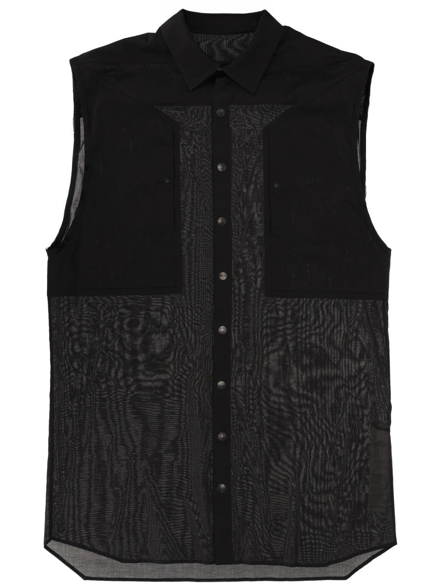 Sleeveless Shirt Jumbo Sl Black Cotton