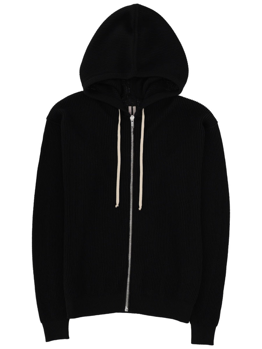 Hooded Zipper Shirt Black New Wool Sweatshirts