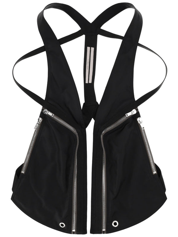 Bauhaus Vest Black Polyamide Polyurethane Waistcoats & Gilets