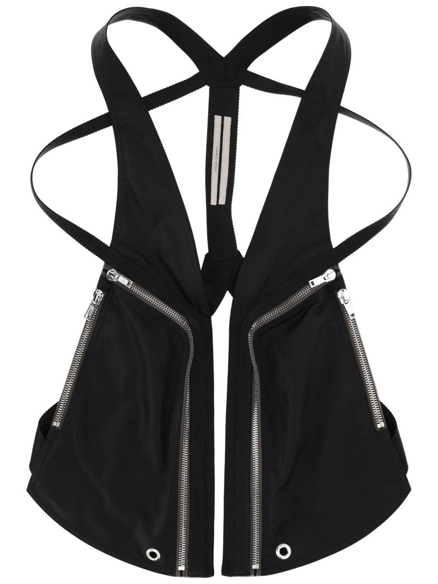 Bauhaus Vest Black Polyamide Polyurethane Waistcoats & Gilets