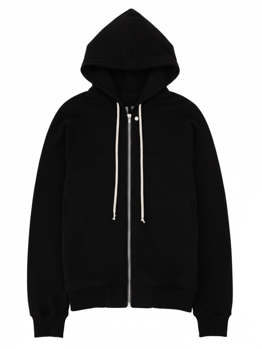 Windbreaker Sweatshirt Black Cotton Sweatshirts