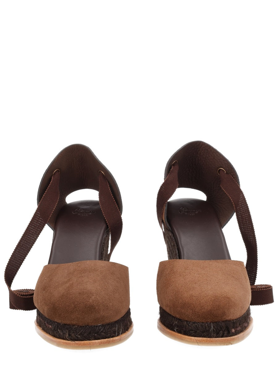 Espadrille Camila Brown Bovine Leather Shoe