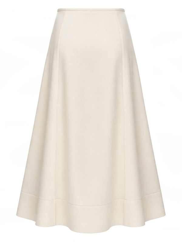 Satin Skirt Beige Acetate Viscose