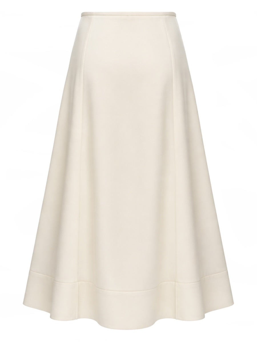Satin Skirt Beige Acetate Viscose