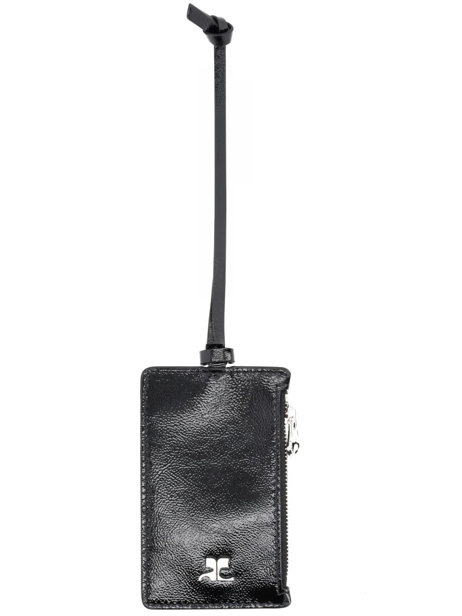 Leather Card Holder Black Cow Wallets & Purses
