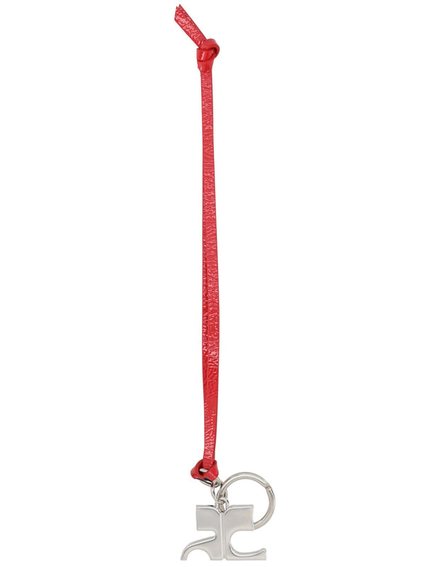 Leather Keychain Red Cow Keyrings & Chains