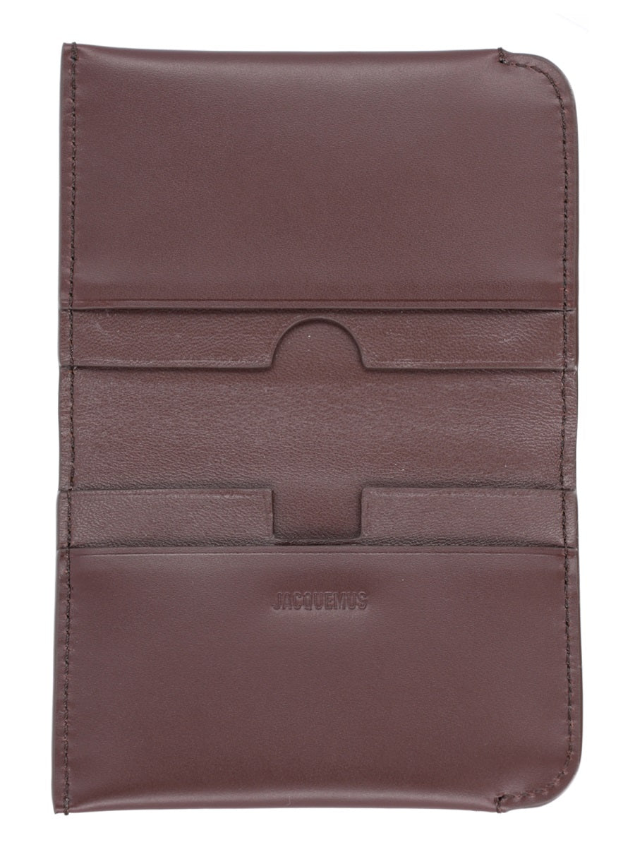 Curved Wallet Brown Lamb Leather & Purses