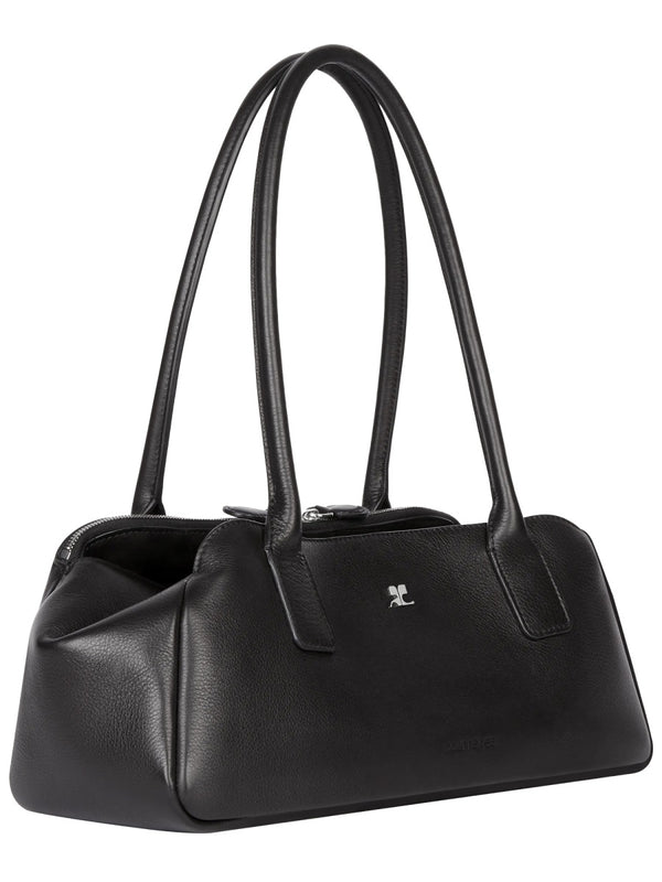 Shoulder Bag Black Calf Leather