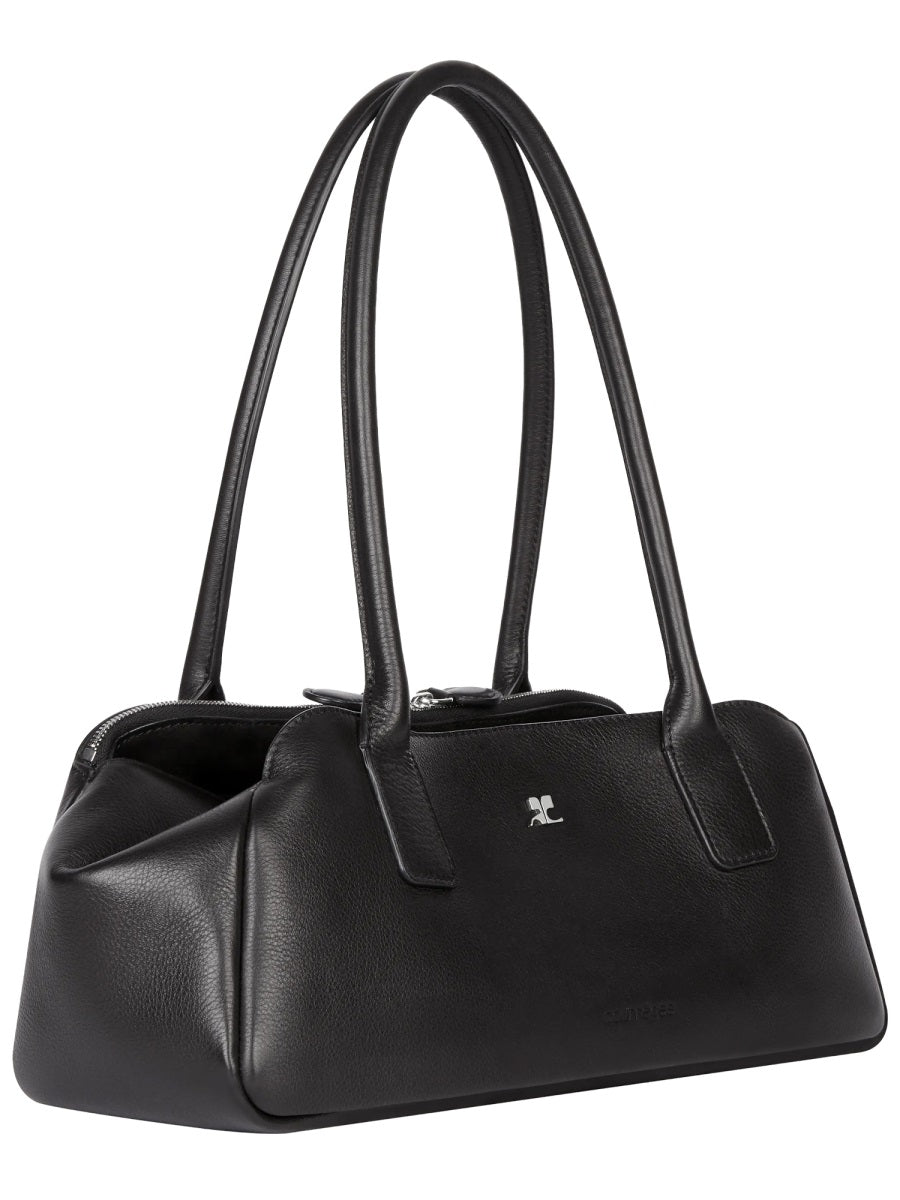 Shoulder Bag Black Calf Leather