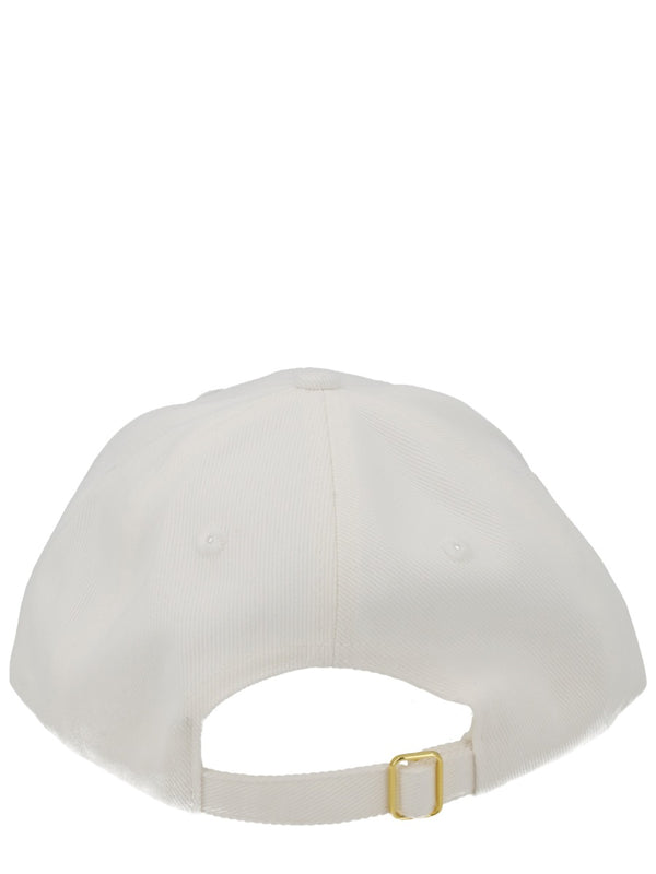 Flaming Tennis Ball Cap White Cotton Hat
