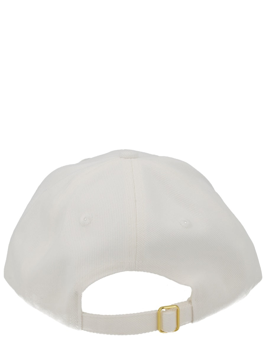 Flaming Tennis Ball Cap White Cotton Hat