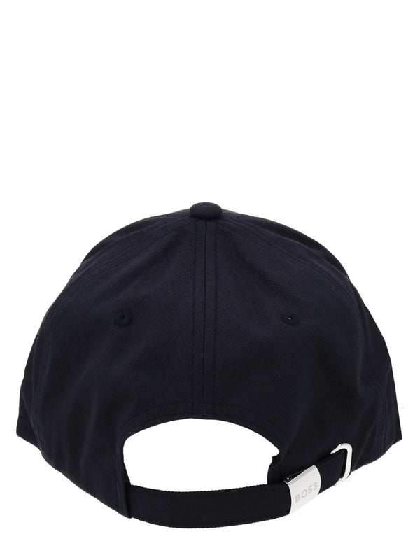 Baseball Hat With Logo Blue Cotton
