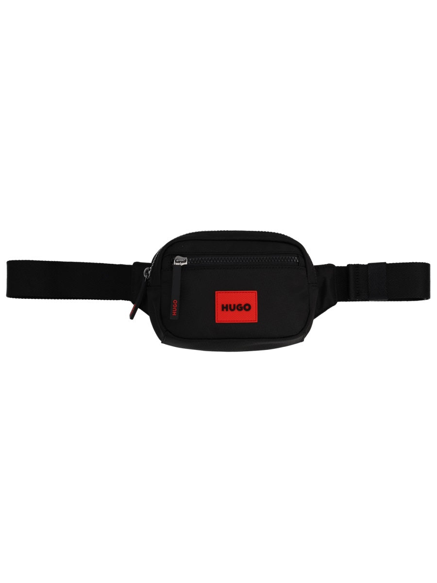 Logo Pouch Black Recycled Polyester Belt Bags