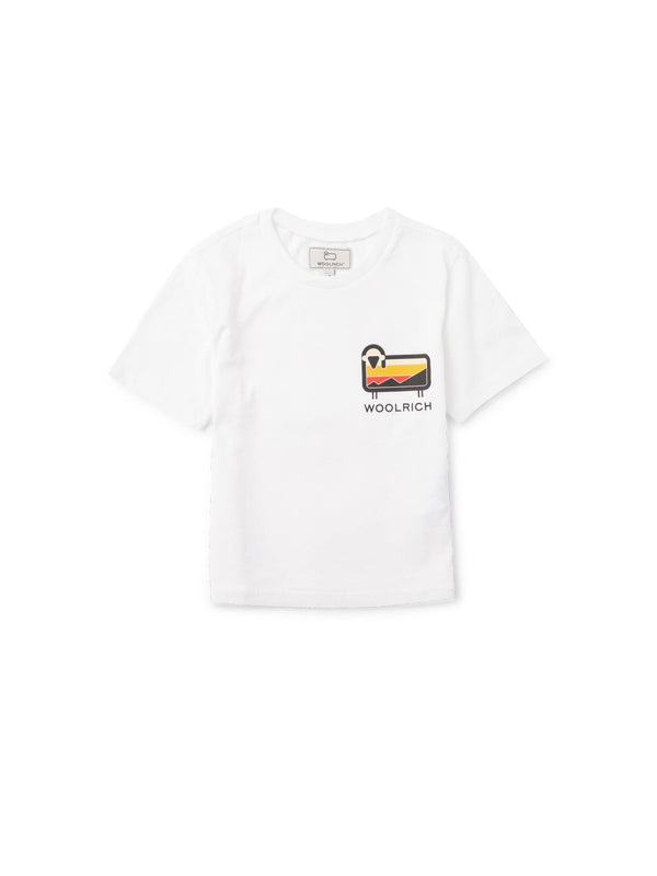 T-Shirt Sheep Motif White Cotton T-shirts