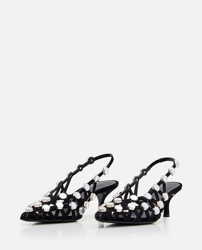 The Attico With Heel Black Leather