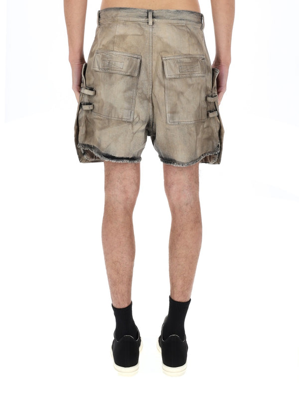 Cargo Shorts Beige Cotton