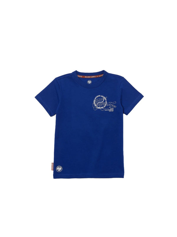 T-Shirt With Logo Blue Cotton Polyester T-shirts