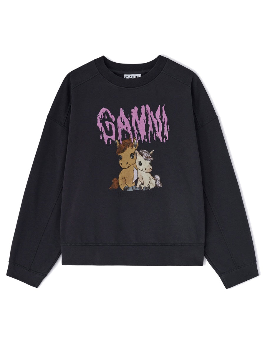 Islands Sweatshirt Charcoal Cotton Sweatshirts
