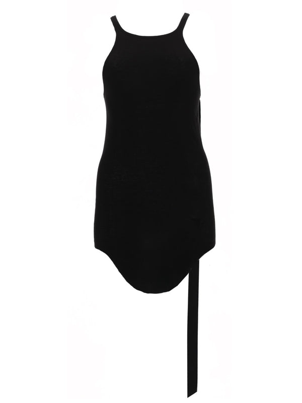 Racer Back Tank Top Black Cotton