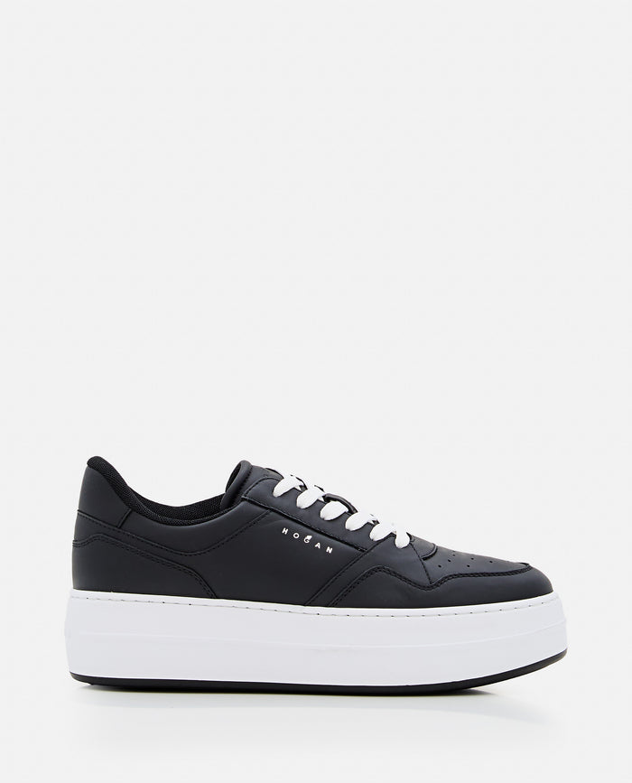 Hogan Sneakers Black Calfskin Leather