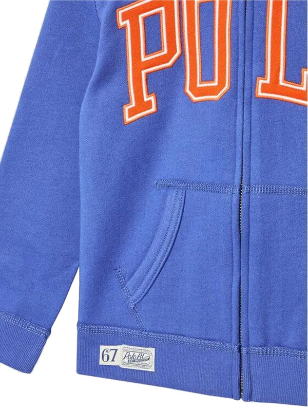 Sweatshirt With Logo - Blue Cotton Polyester Sweatshirts