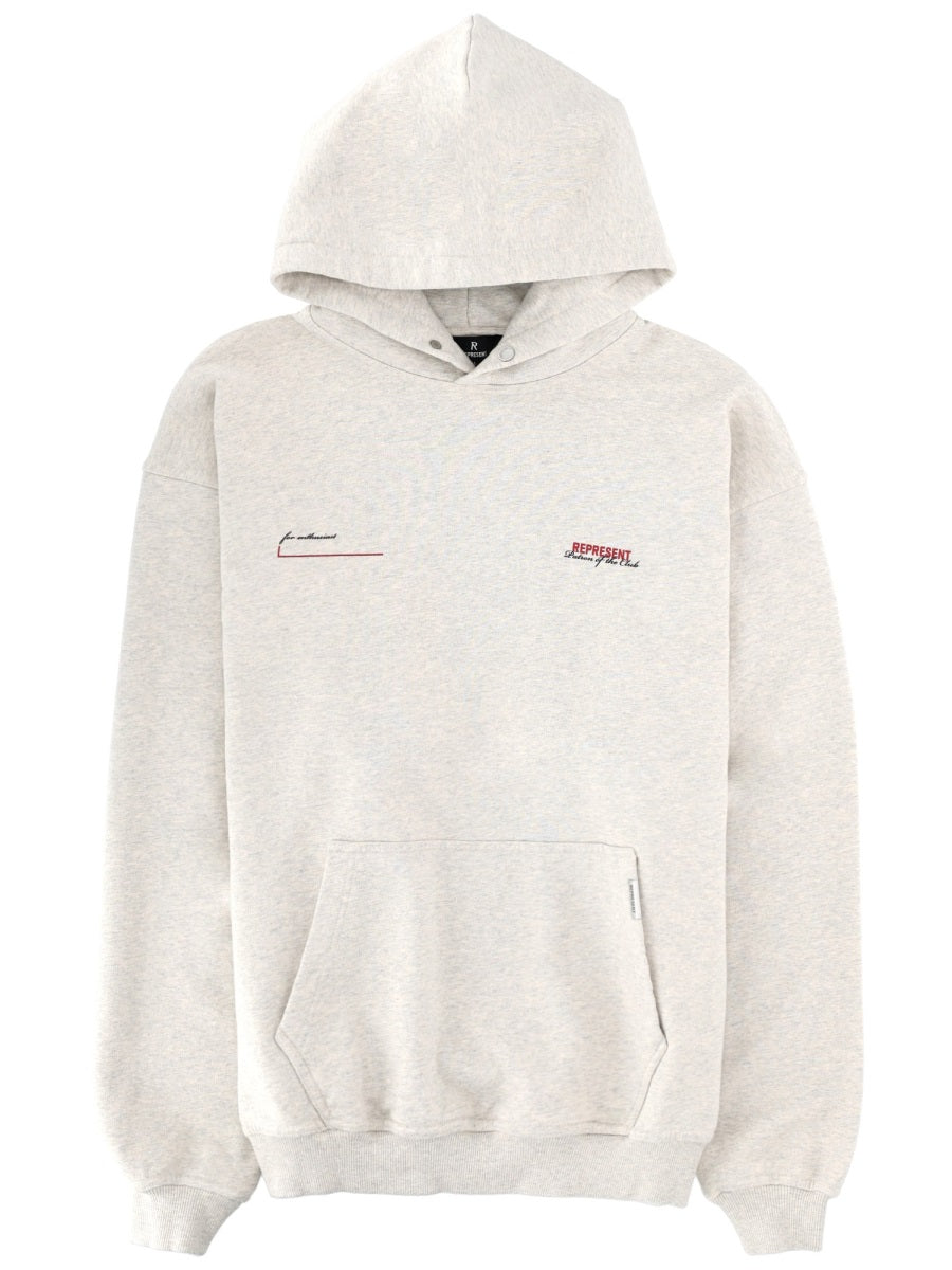 Sweatshirt With Logo Beige Cotton Sweatshirts