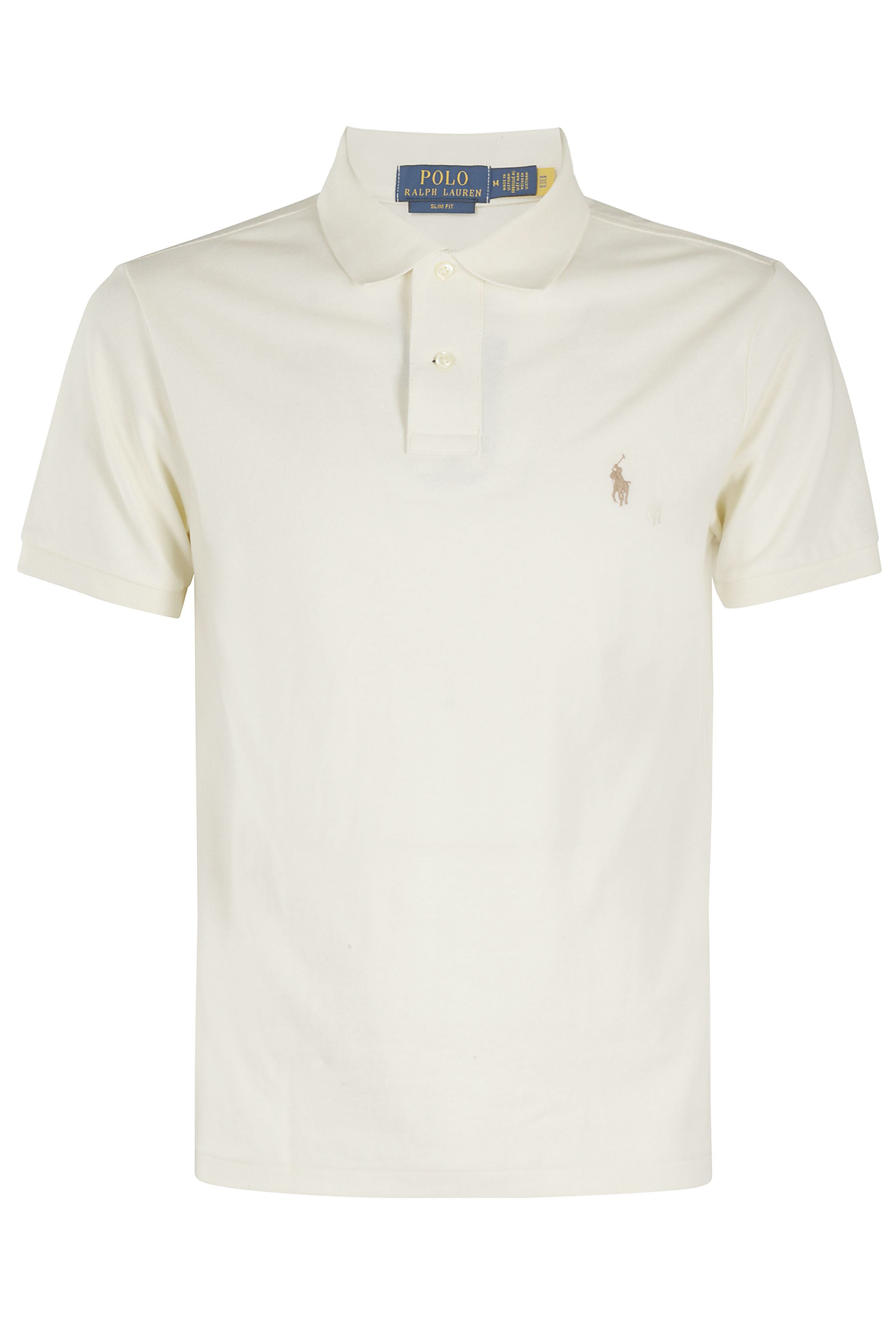 Short Sleeve Knit Nude & Neutrals Cotone Polo