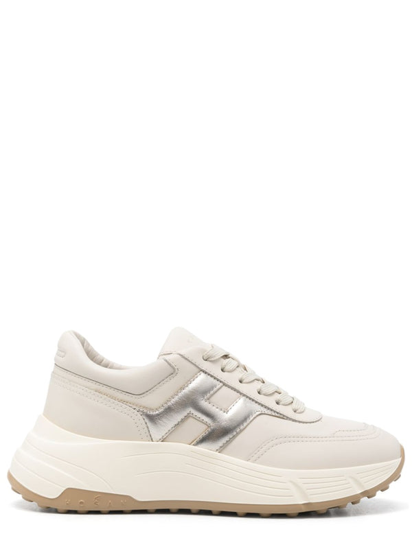 Sneaker Hi-Fi Beige Calfskin Mutton Trainers