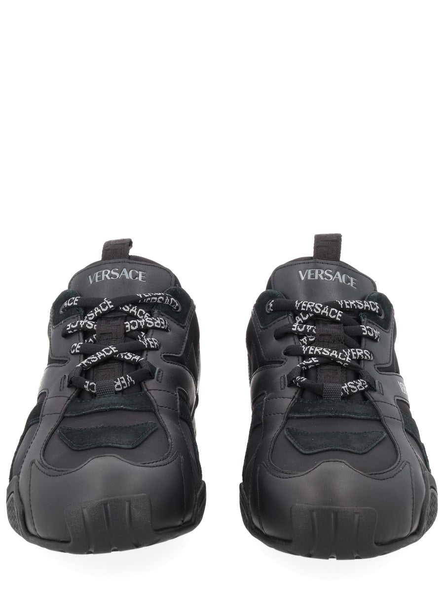 Sneaker Galaxia Black Calf Leather Trainers