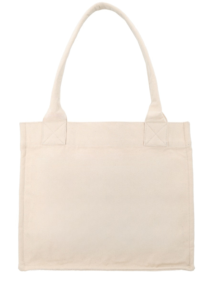 Tote Bag With Print White Recycled Cotton Handbags