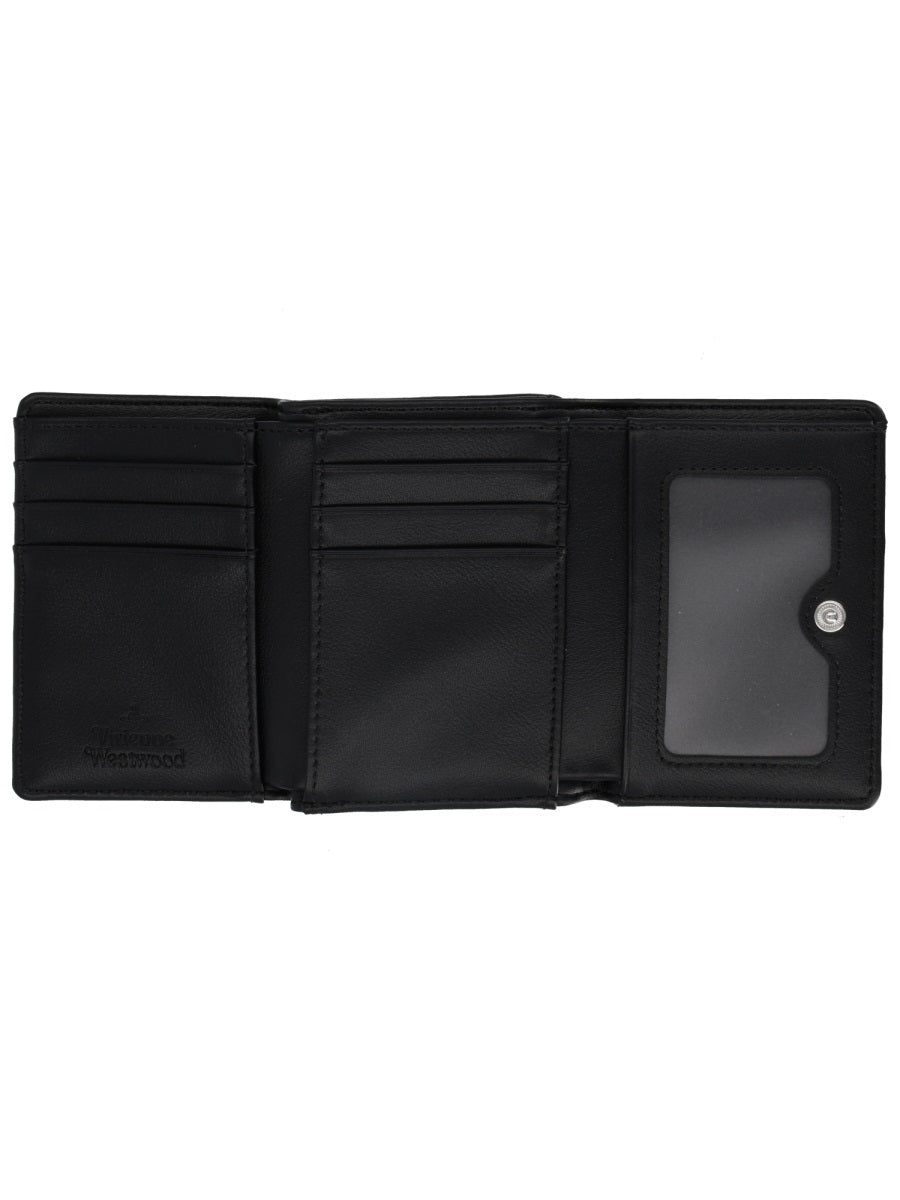 Small Frame Wallet Black Polyurethane & Purses