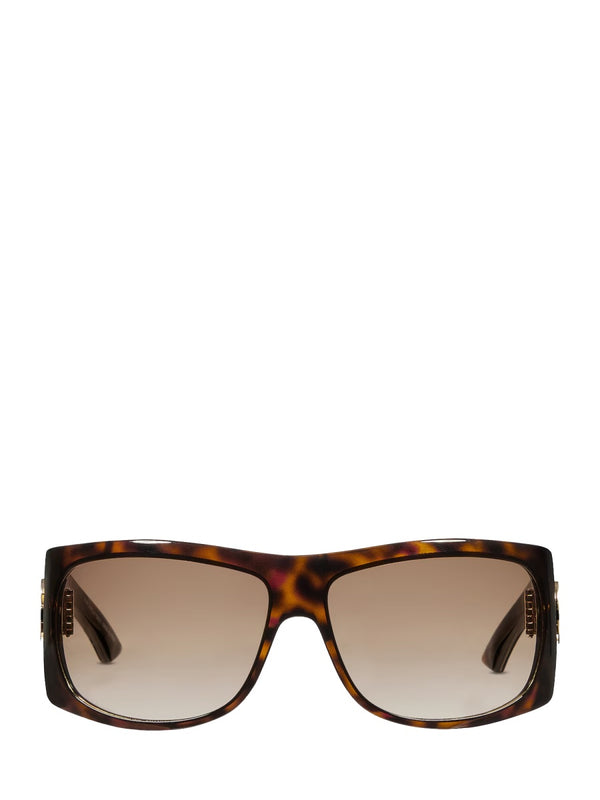 Square Sunglasses Brown Acetate