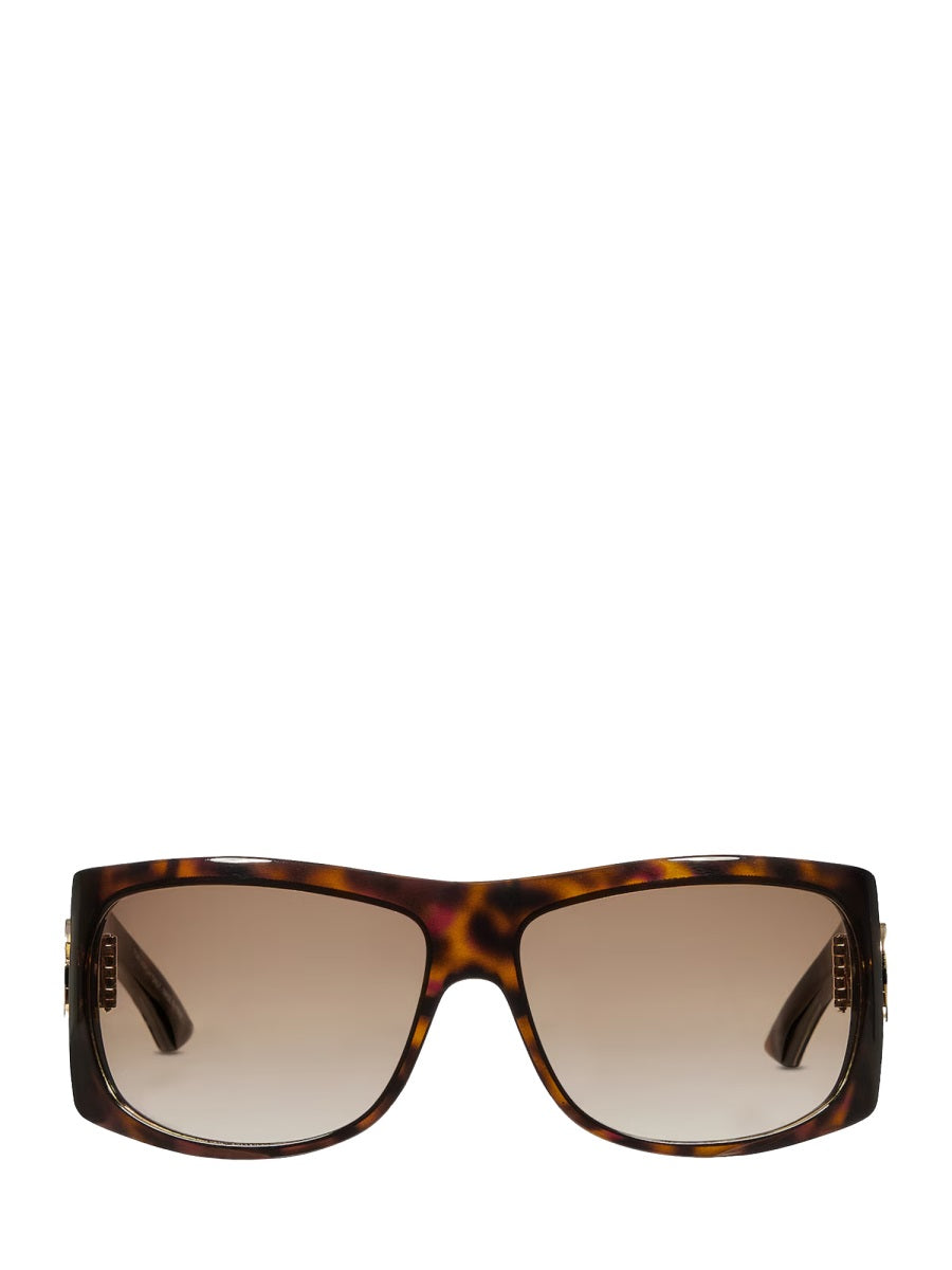 Square Sunglasses Brown Acetate