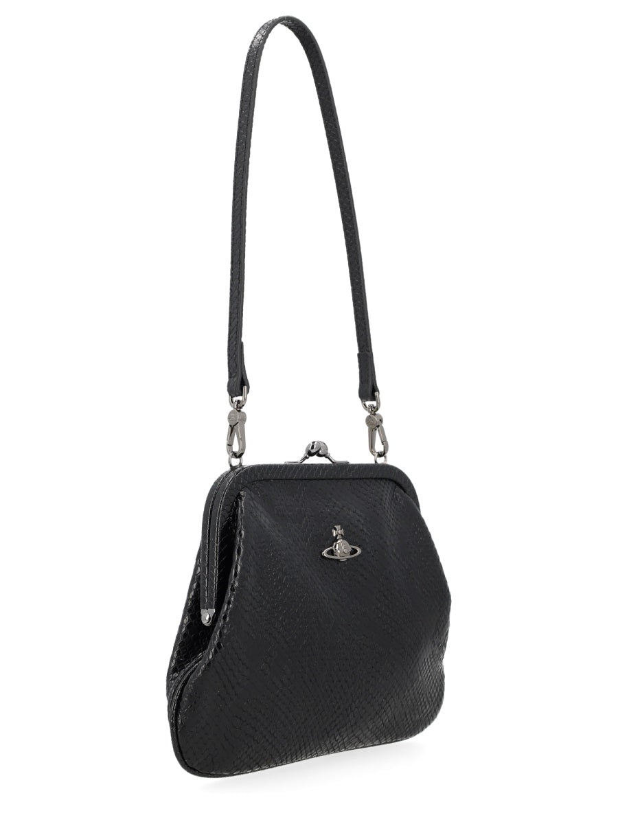 Bag Viviennes Clutch Black Calf Leather Shoulder