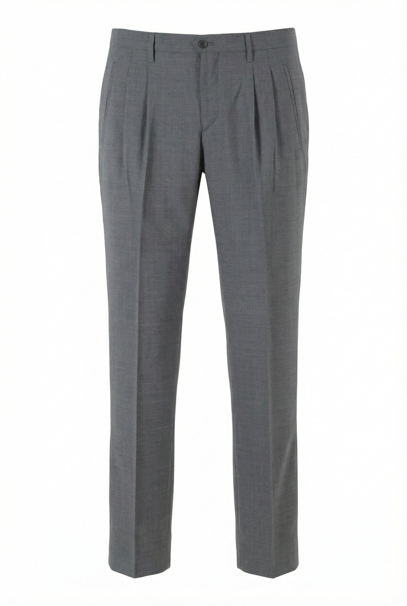 Pant Doppia Pinces Tasca A Filetto Frescolana Grey Lana Pantaloni