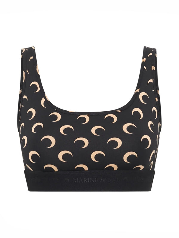 Top Bra Moon Black Polyamide Elastane Tops