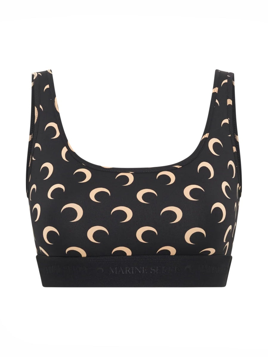 Top Bra Moon Black Polyamide Elastane Tops